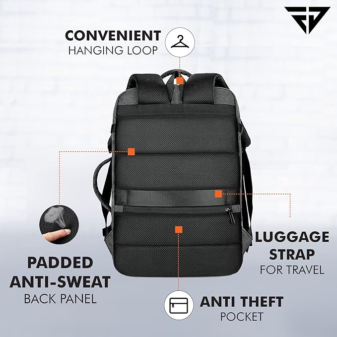 Anti Theft Pocket, Organizer, 15.6 Inch Padded Laptop Sleeve and Dual Handles